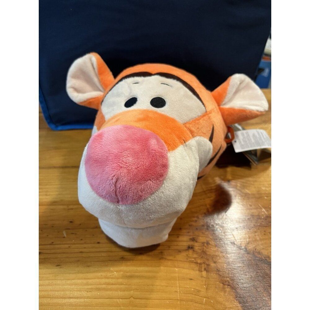 Walt Disney Winnie the Pooh Tigger Head Plush Zipper Purse Crossbody Bag NWT